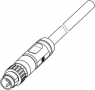 Sensor actuator cable, M8-cable plug, straight to open end, 3 pole, 5 m, PUR, black, 21347300336050