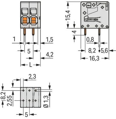 2624-1110 WAGO PCB Terminal Blocks Image 2