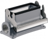 Bulkhead housing, size B16, die-cast aluminum, 2 x PG21, angled, longitudinal bow locking, IP65, 1658120000