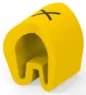 PVC cable maker, imprint "X", (L) 4.5 mm, max. bundle Ø 3.2 mm, yellow, EC5217-000