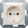 German schuko-style socket outlet with title block, white, 16 A/250 V, Germany, IP20, 5UB1552