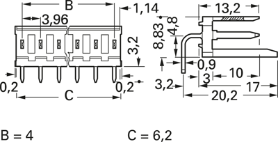 280615-1 AMP PCB Connection Systems