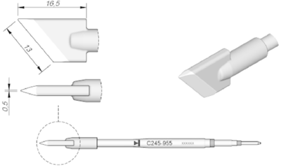 C245955 JBC Soldering tips, desoldering tips and hot air nozzles