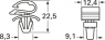 Mounting base, max. bundle Ø 9.6 mm, polyamide, natural, (L x W x H) 12.7 x 12.7 x 22.48 mm