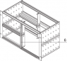 Front Panel Alternative for Combined Mounting,U-profile, Textile, 6 U, 2 HP