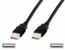 USB 2.0 connection line, USB plug type A to USB plug type A, 1.8 m, black