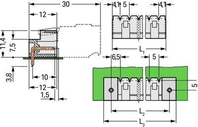 721-433/001-040 WAGO PCB Connection Systems Image 2