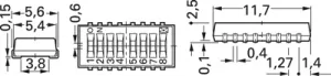 CHS-08MA Nidec Copal Slide Switches and Coding Switches