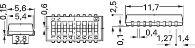 CHS-08MA Nidec Copal Slide Switches and Coding Switches