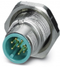 Plug, M12, 8 pole, solder pins, screw locking, straight, 1456530
