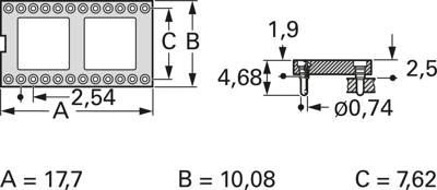 MP-ULP 14.3 STG 8U MPE-GARRY Semiconductor Sockets, Holders Image 2