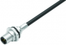 Sensor actuator cable, M12-flange plug, straight to open end, 5 pole, 0.5 m, PUR, black, 4 A, 70 3441 288 05
