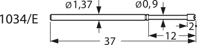 1034/E-M1-1.5N-AU-1.3 PTR Contact Probes