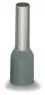 Insulated Wire end ferrule, 4.0 mm², 18 mm/10 mm long, DIN 46228/1, gray, 216-207