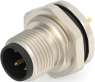Circular connector, 3 pole, solder connection, screw locking, straight, T4140012031-000