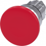 Mushroom pushbutton, unlit, groping, waistband round, red, mounting Ø 22.3 mm, 3SU1050-1BD20-0AA0