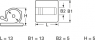 Mounting clamp, max. bundle Ø 3 mm, polyamide, natural, self-adhesive, (L x W x H) 13 x 13 x 5 mm