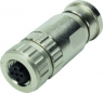 Jack, M12, 4 pole, screw connection, screw locking, straight, 21033292401