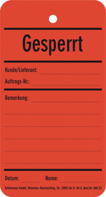 088.23 Schlemmer Inspection labels, plates and tapes