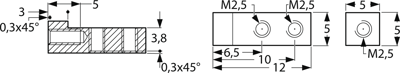 169 01 06 Thora Mounting Brackets, Blocks Image 2