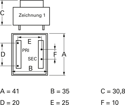 VB 3,2/1/9 Block PCB Transformers Image 2