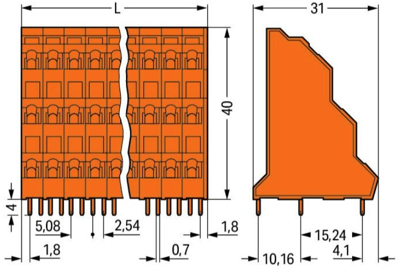 737-404 WAGO PCB Terminal Blocks Image 2