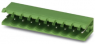 Pin header, 10 pole, pitch 5 mm, angled, green, 1754591