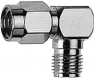 Coaxial adapter, 50 Ω, SMA plug to SMA socket, angled, 100024792