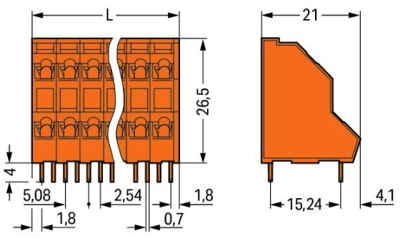 736-406 WAGO PCB Terminal Blocks Image 2