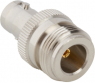 Coaxial adapter, 50 Ω, BNC socket to N socket, straight, 242100