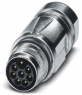 Plug, M17, 8 pole, crimp connection, SPEEDCON locking, straight, 1624554
