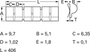 FCB-266-BLANK-406 MTC Contact Spring Strips