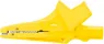 Safety alligator clip, yellow, max. 15 mm, L 91 mm, CAT III, socket 4 mm, SAK 6674 NI / GE