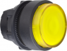 Front element, illuminable, groping, waistband round, yellow, mounting Ø 22 mm, ZB5AW183