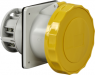 CEE surface-mounted socket, 4 pole, 125 A/110-130 V, yellow, 4 h, IP67, 81688