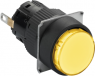 Signal light, illuminable, waistband round, yellow, front ring black, mounting Ø 16 mm, XB6EAV5BP