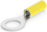 Insulated ring cable lug, 2.62-6.64 mm², AWG 12 to 10, 9.91 mm, yellow