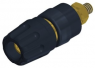 Pole terminal, 4 mm, black, 30 VAC/60 VDC, 35 A, screw connection, gold-plated, PKI 10 A SW AU