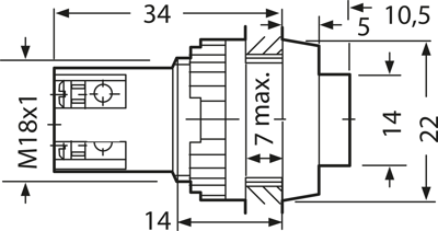 1.01.102.001/0104 RAFI Pushbutton Switches Image 2