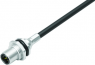 Sensor actuator cable, M12-flange plug, straight to open end, 5 pole, 0.5 m, PUR, black, 4 A, 70 3441 287 05