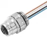 Sensor actuator cable, M12-flange socket, straight to open end, 4 pole, 0.5 m, PUR, 4 A, 1861190000