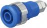 4 mm panel socket, threaded bolt, mounting Ø 12.1 mm, CAT III, CAT IV, blue, 66.7043-23