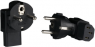 Power adapter IEC C13 to Schuko plug, black