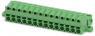 Pin header, 14 pole, pitch 5.08 mm, straight, green, 1808844