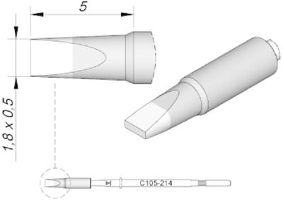 C105214 JBC Soldering tips, desoldering tips and hot air nozzles