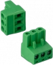 Socket header, 3 pole, pitch 5.08 mm, straight, green, B6600223