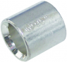 Butt connector, uninsulated, 0.1-0.5 mm², silver, 5 mm