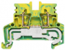 Protective conductor terminal, spring balancer connection, 0.5-2.5 mm², 2 pole, 300 A, 6 kV, yellow/green, 1933760000