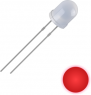 LED, THT, Ø 3 mm, red, 625 nm, 700 mcd, 30°, 2111O166