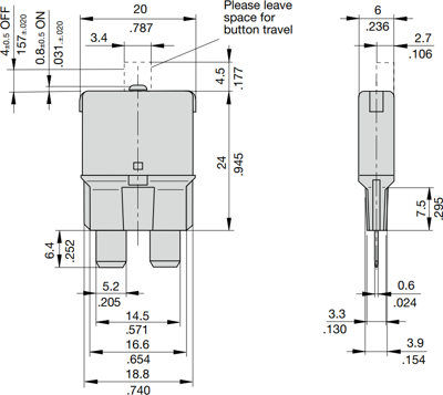 1610-21-15A E-T-A Automotive Blade Fuses Image 2